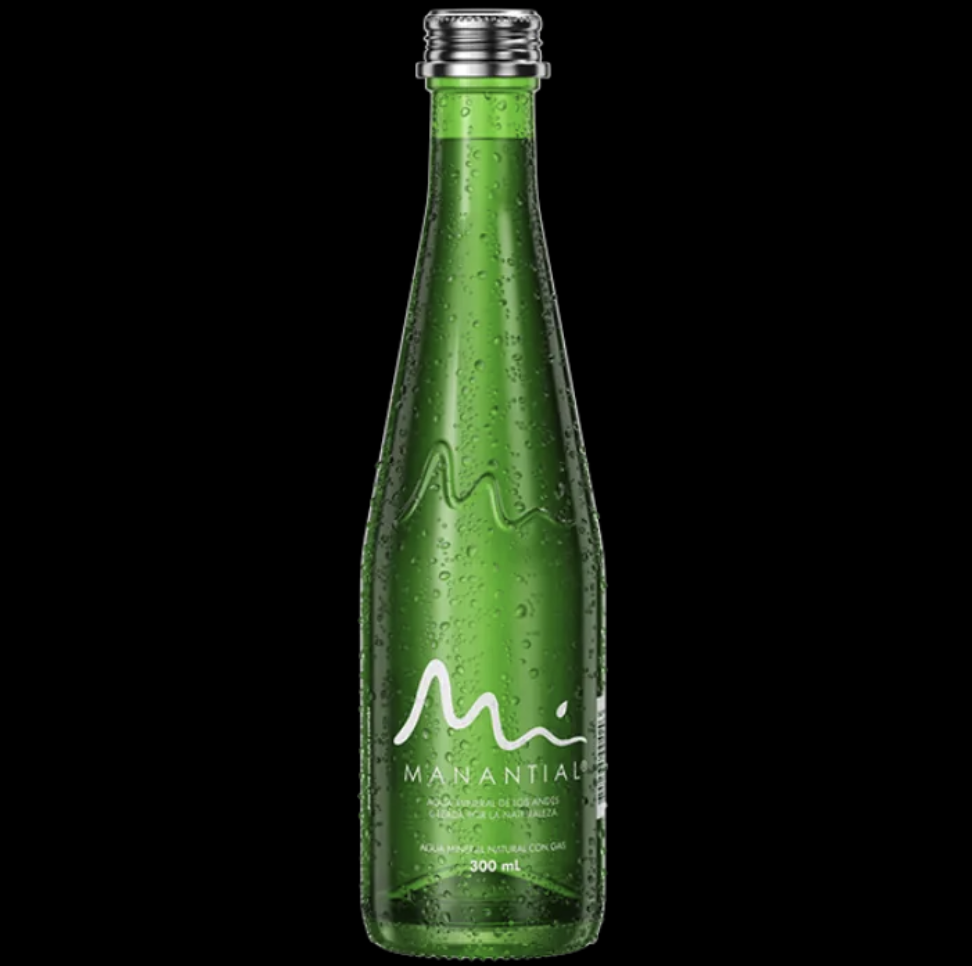 Agua Manantial con gas
